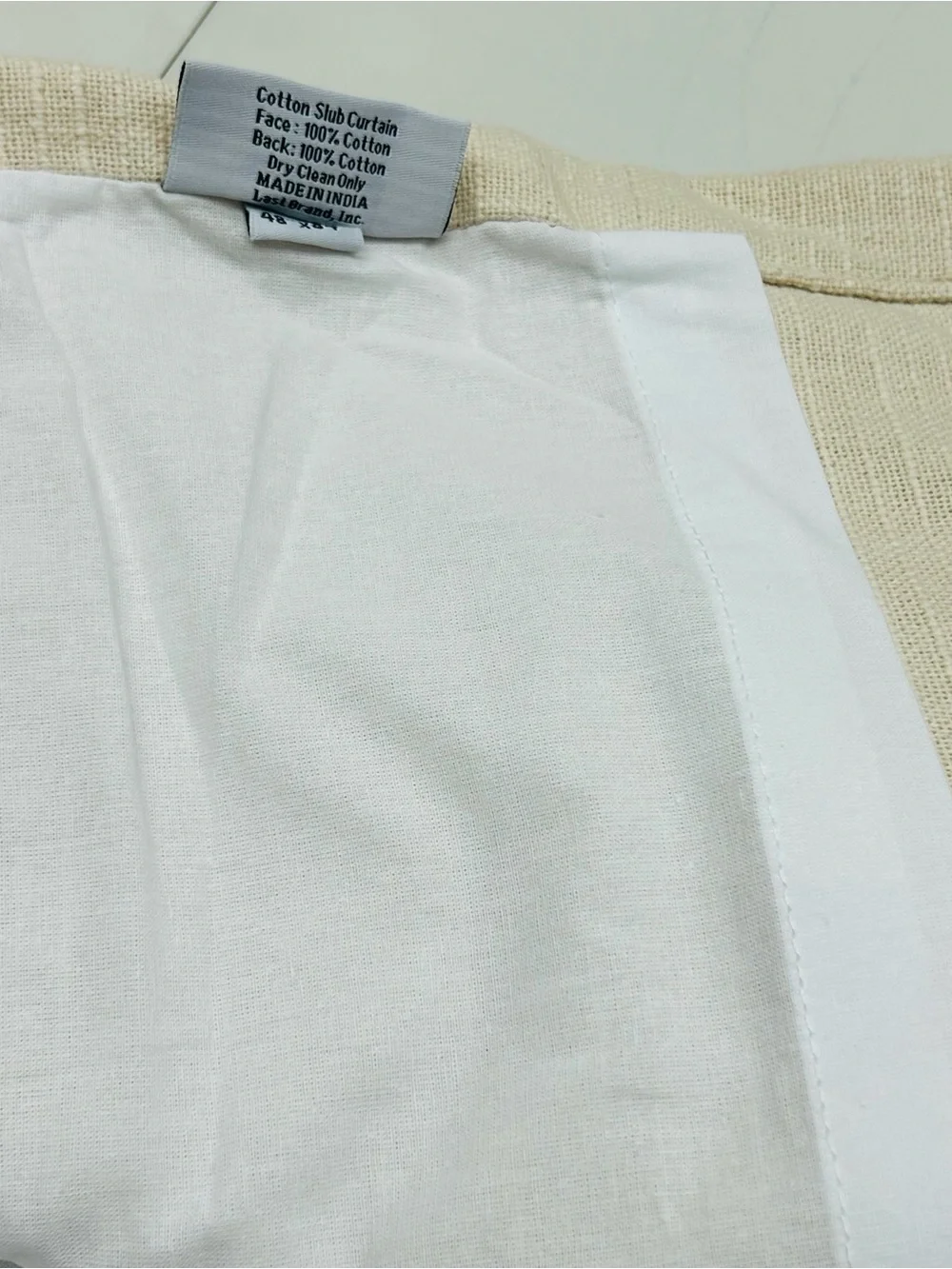 QUINCE Set Of 2 48x84 Cotton Slub Curtains Natural 0372